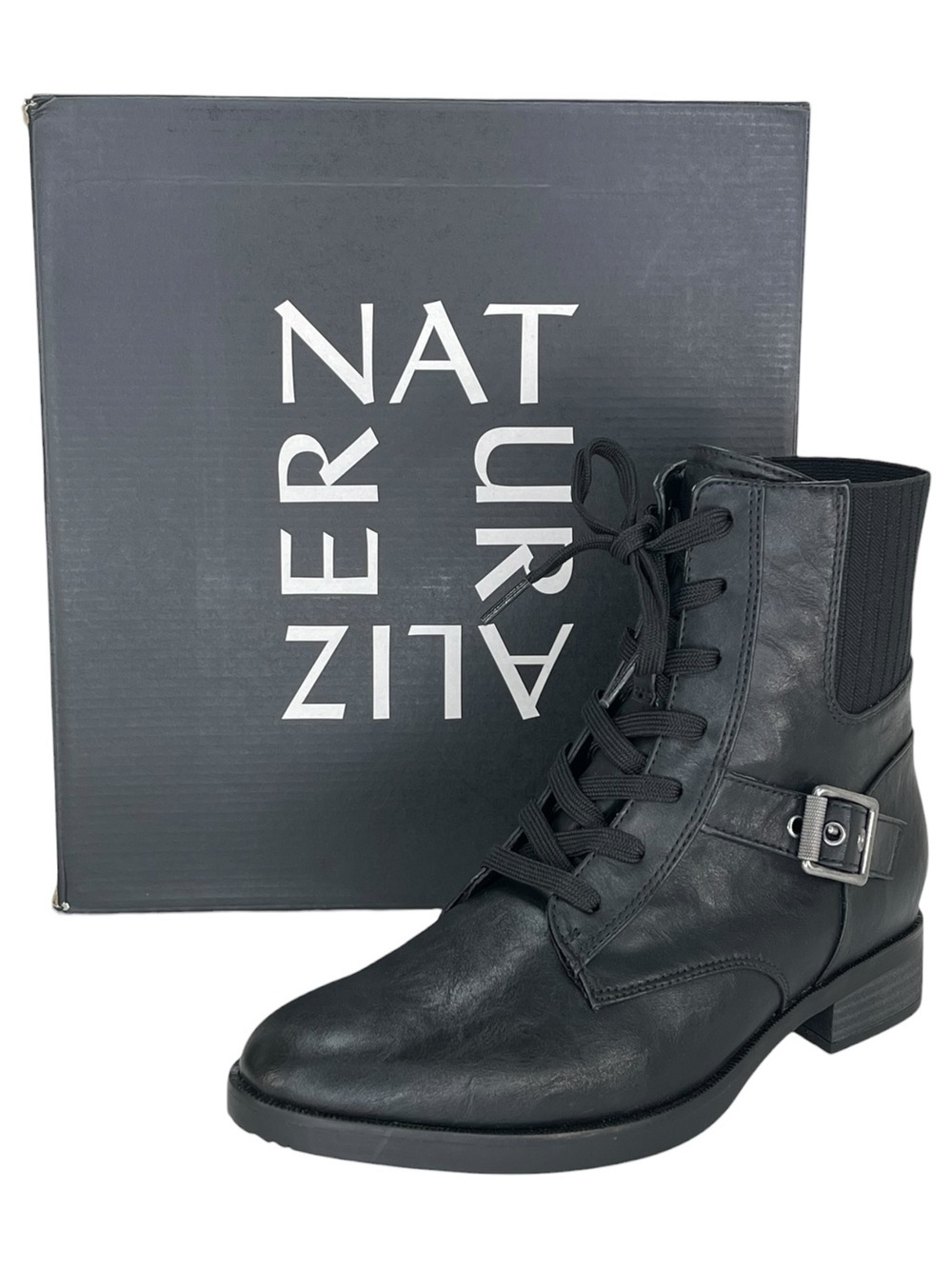 Naturalizer Teagan Black Faux Leather Womens Ankle Boots Size 8M - Picture 11 of 11